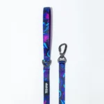 Midnight Floral dog lead in purple floral print