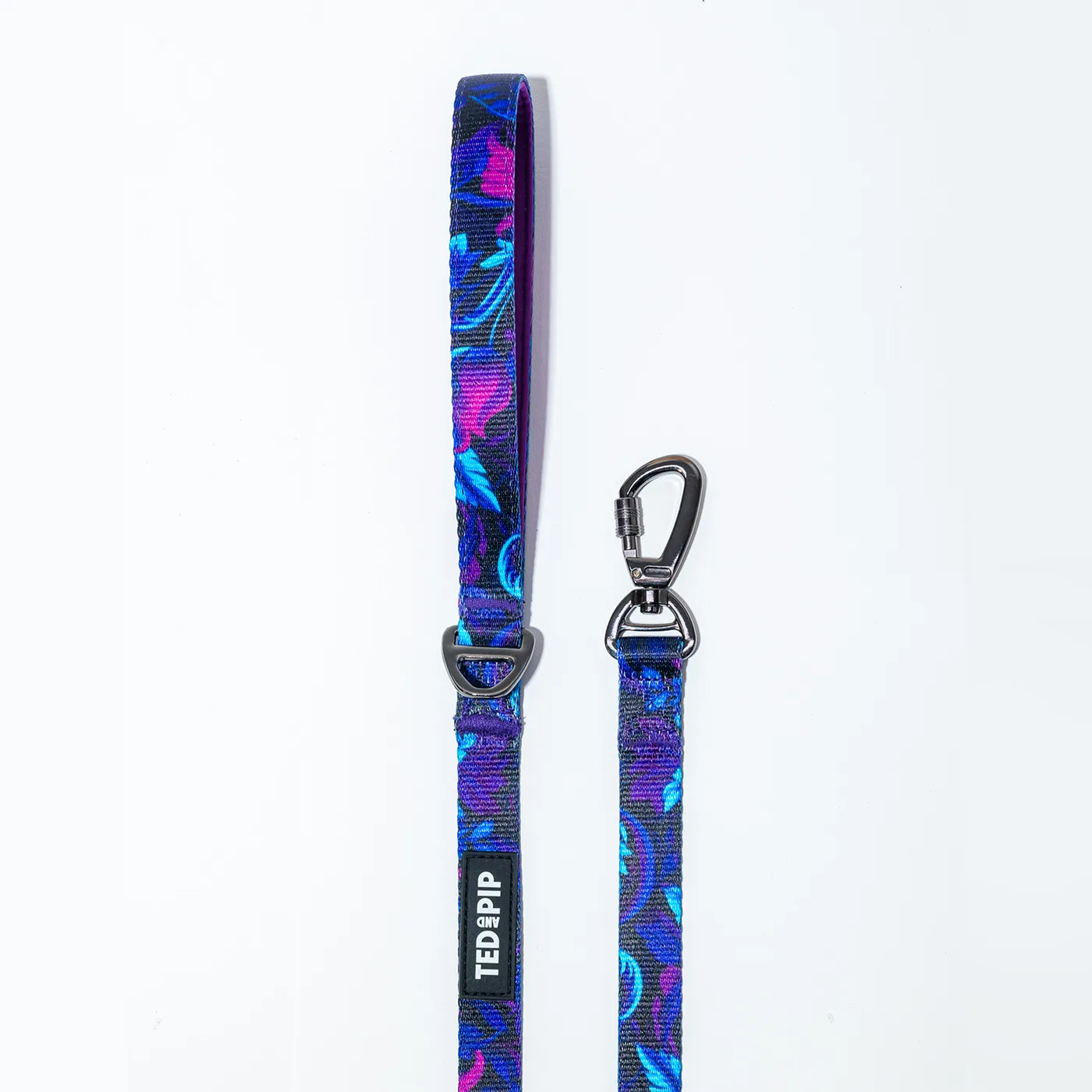 Midnight Floral Lead Midnight Floral dog lead in purple floral print